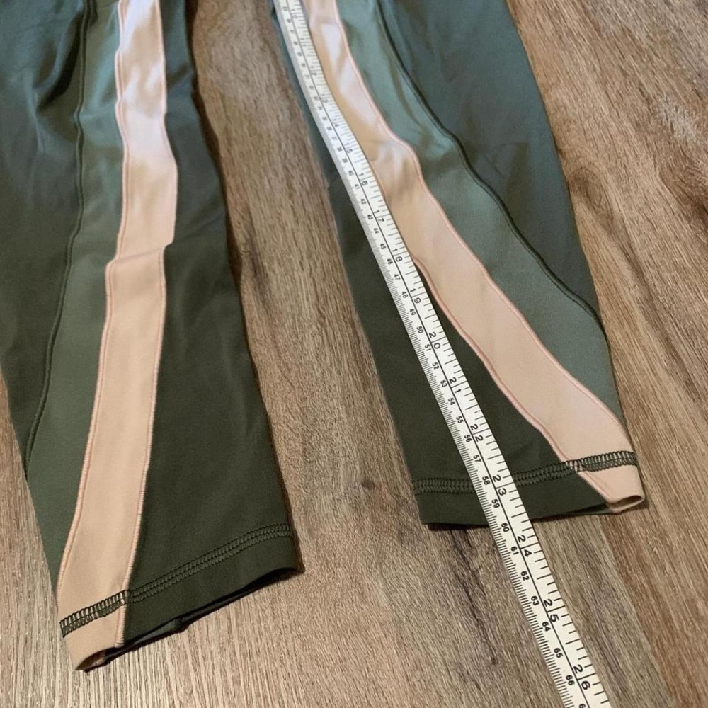 Aerie striped yoga tight leggings in olive green tan - size small women - Picture 5 of 5